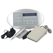New arrival New Tattoo Kit Permanent Makeup Machine Eyebrow Makeup Rotary Tattoo Machine LCD Controller foot pedal DHL EMS free