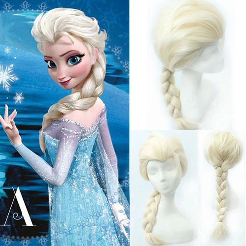 HOT Frozen Snow Queen Elsa Silver White Hair Full Wig Wigs Cosplay Costumes|costume  hair wigs|costume sasheswig exporter - AliExpress