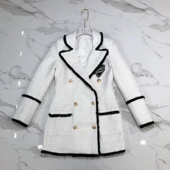 

New custom made diamond badge tweed twill jacket! Stylish accent temperament.