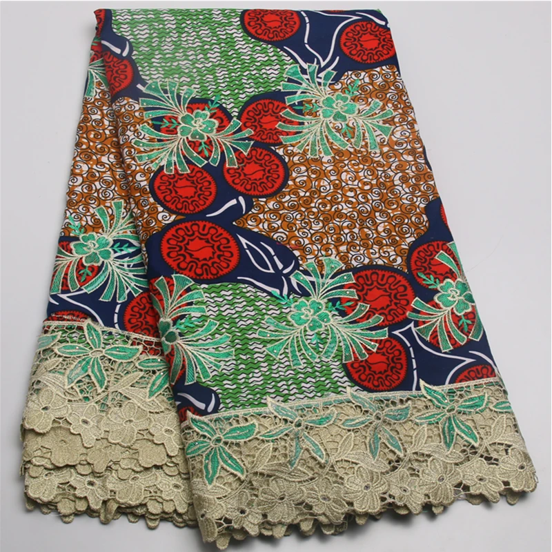 Heavy Nigeria lace Dress fabric 2017 Cotton Nigeria Clothes Colorful