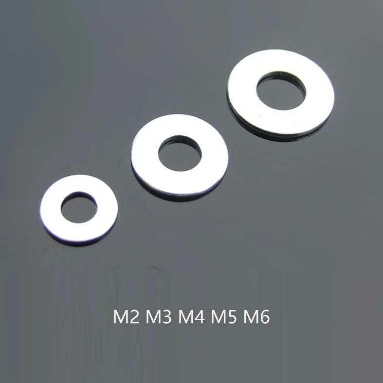 10PCS/LOT M2 M3 M4 M5 M6 Nickel Plated Flat Washers Ultra thin Metal