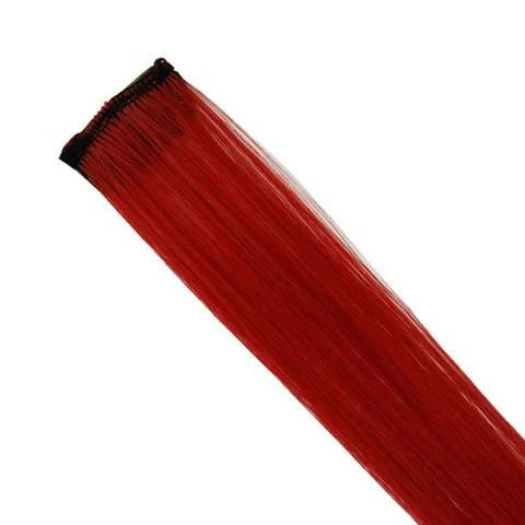 4/27HL Sallyhair волосы на заколках 20 дюймов один кусок волос цвет синтетические длинные прямые волосы для наращивания розовый желтый синий фиолетовый для женщин - Цвет: 4/27HL