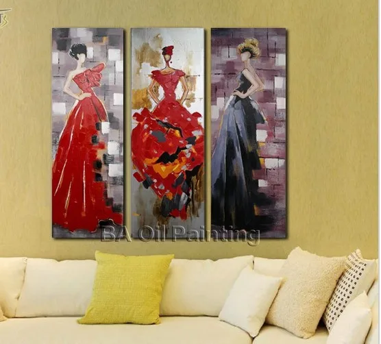 

New Hand-painted Oil Painting Modern Minimalist Living Room Decoration Oil Painting Of New Fashion Lady Home Decor Wall Art