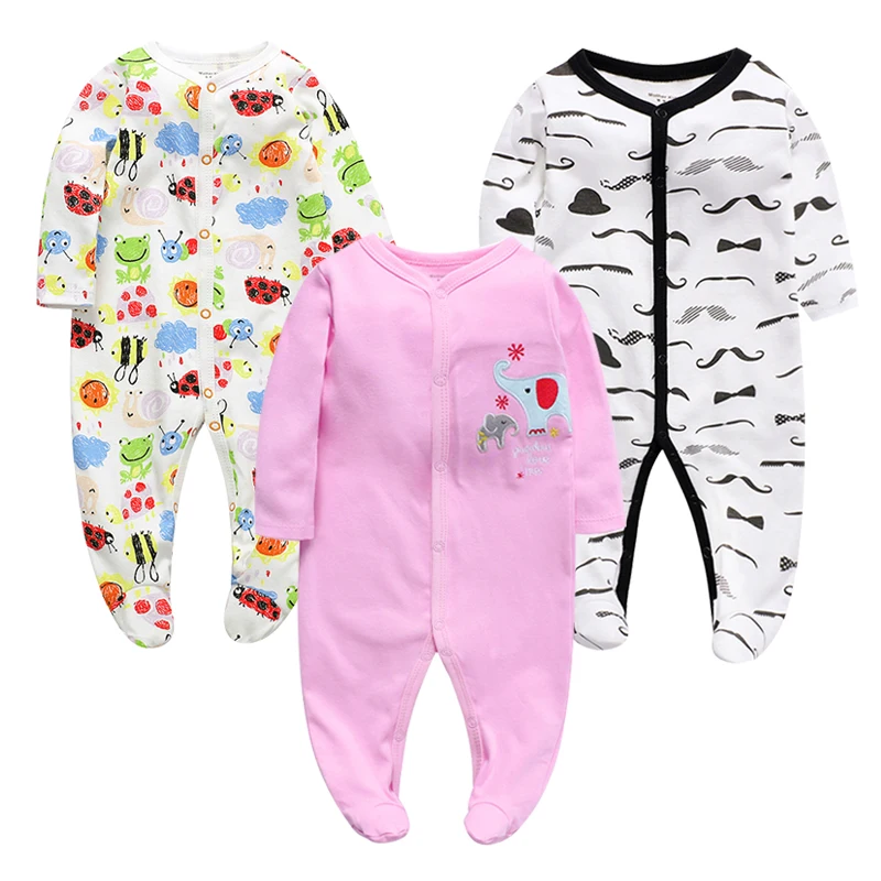 

Baby Boy Girl Footies Pajamas Original Cotton Spring Sleepwear 1piece Pja Mother Nest Animal Christmas Coverall baby'sets