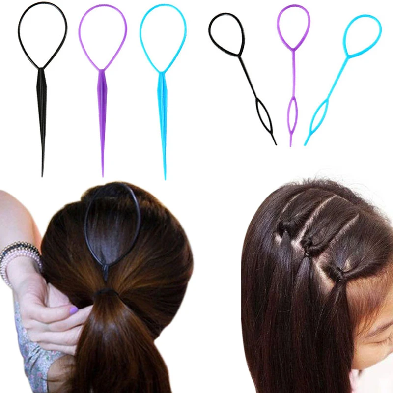 M MISM 2 unids/set Magic para hacer moños en el pelo, accesorios para el cabello, plato para mujeres y niñas, herramientas de peinado, soporte, diadema de plato rápido|hair accessories for womenaccessories