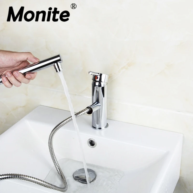 Water Mixer Basin Sink Faucet Tap Brass Taps Bathroom Chrome Pull Out Modern Deck Mounted | Обустройство дома