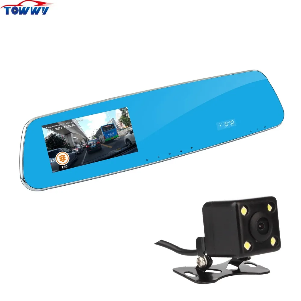 OE905A FHD 4.3 inch Bluetooth Car DVR Lens Camera With Anti glare Double Screen Display and