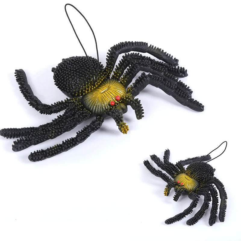 

Halloween Novel Black TPR Simulation Spider Shaped Rubber Kids/Children Toy
