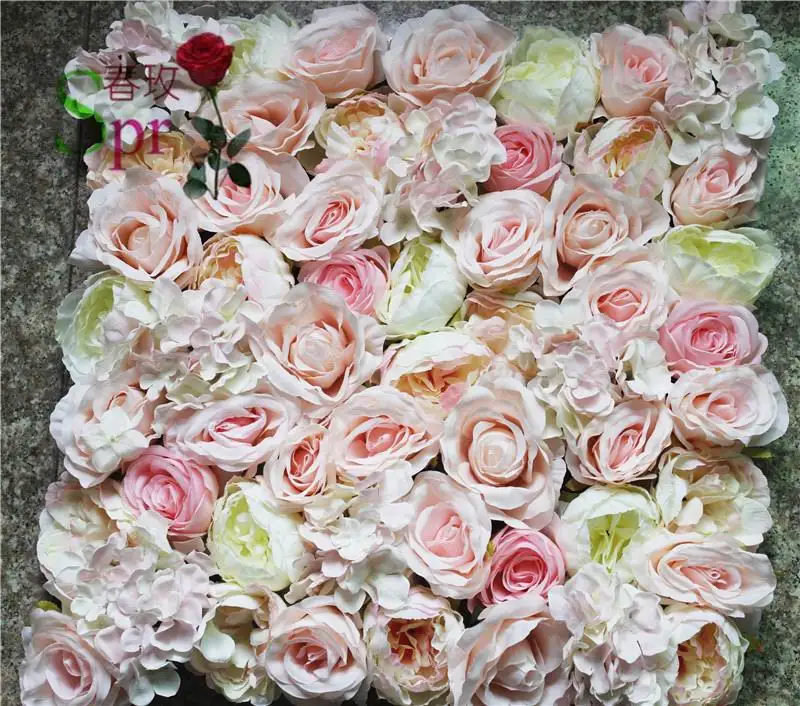 

SPR Free Shipping 10pcs/lot50*50CM Artificial silk rose flower wall wedding background lawn/pillar flower home market decoration