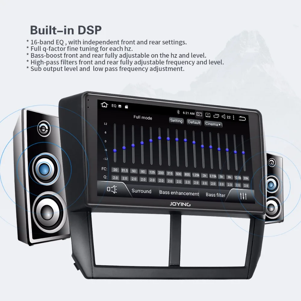 Excellent JOYING 2 din Android 8.1 car radio player for Subaru Forester 2008-2012 built in DSP support Android auto stereo GPS head unit 18