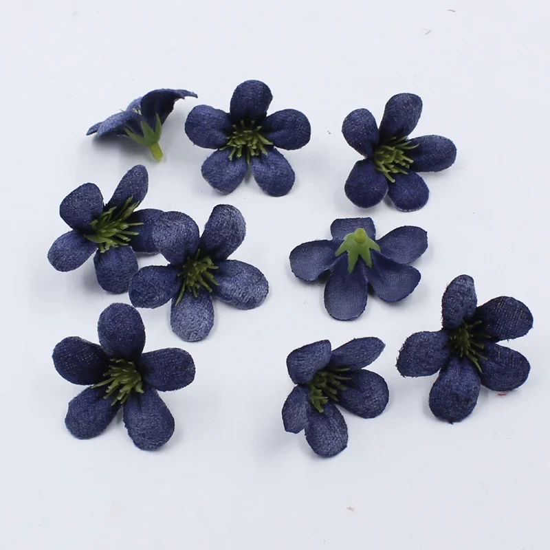 10pcs 4.3CM mini artificial flowers high quality cherry blossom For Home Room Decoration Marriage Shoes Hats Accessories