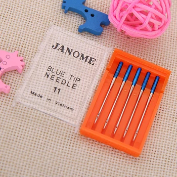 

Free Shipping Household sewing machine parts,Blue Tip Needles (5pcs) Janome sewing needles ,High quality JANOME BLUE TIP NEEDLE
