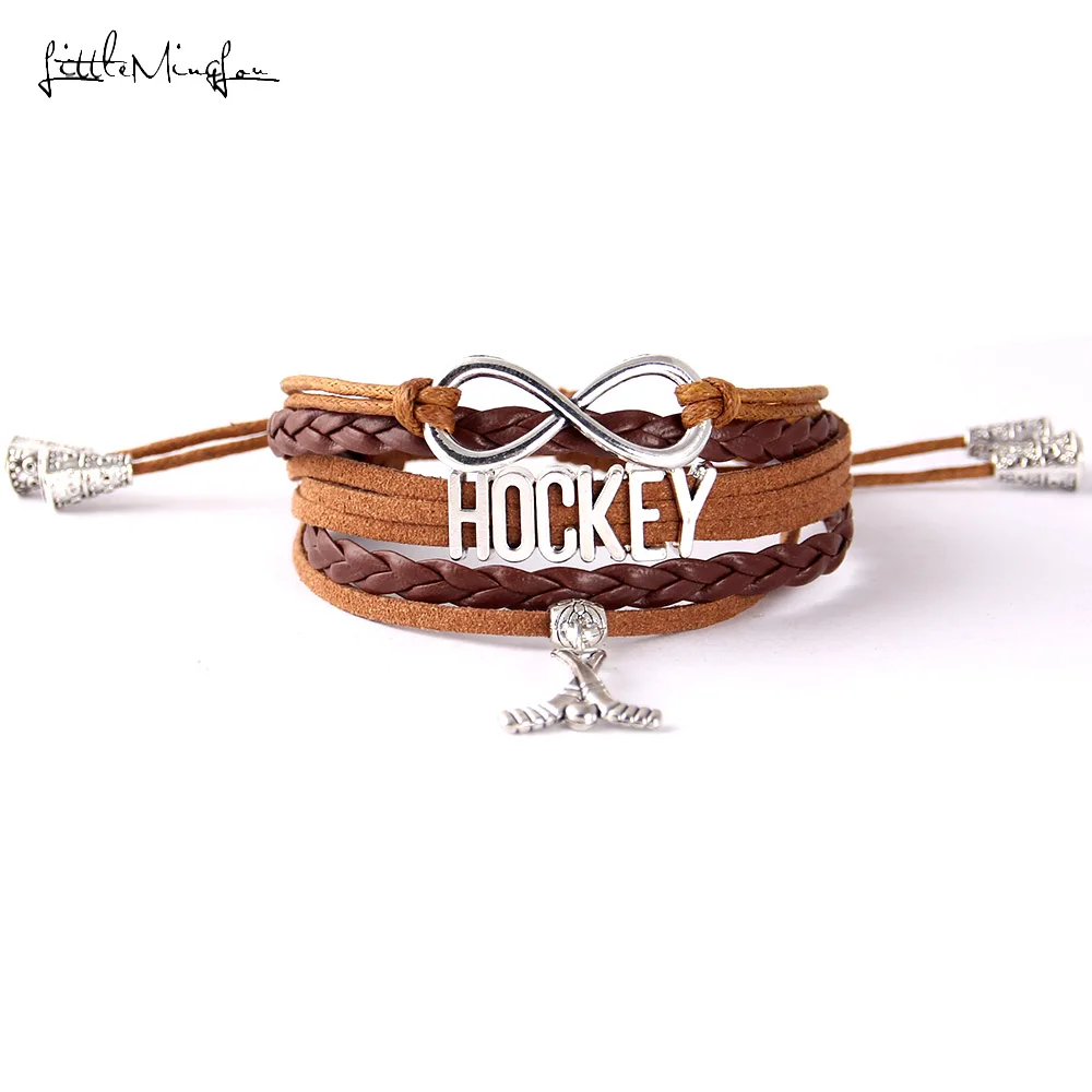 Браслет с шармами для хоккея кисточкой|men bracelet|bangles for womenhockey bracelets |