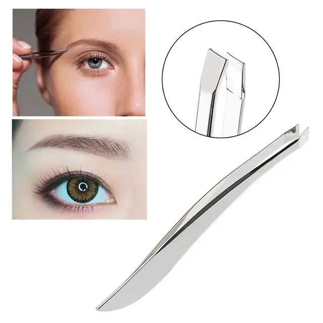 Best Price Pro Angled Slanted Eyebrow Tweezers Stainless Steel Face Hair Removal Eye Brow Trimmer Eyelash Clip Tweezers Beauty Makeup Tools Best Price Pro Angled Slanted Eyebrow Tweezers Stainless Steel Face Hair Removal Eye Brow Trimmer Eyelash Clip Tweezers Beauty Makeup Tools