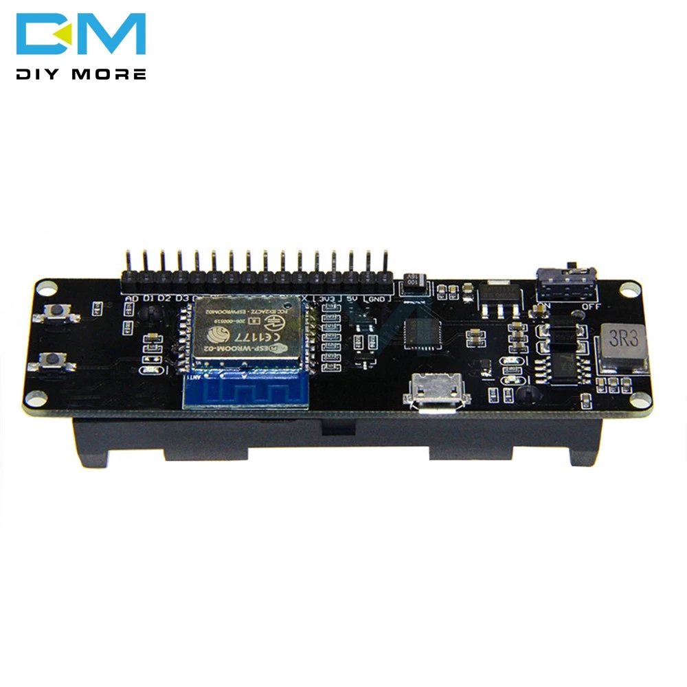 

For WeMos D1 ESP-Wroom-02 Mother Board ESP8266 Mini WiFi Nodemcu Module 18650 Charging Battery Development Board Nodemcu PWM I2C