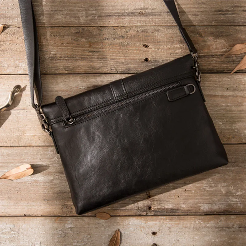 AETOO Genuine Leather Men Bag Casual Business Man Shoulder Crossbody bags Cowhide Large Capacity Travel Messenger bags New