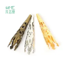 50 шт./лот родиевый/золотой оправе биссерных колпачков, металлическое зерно, Подвески подходят для бижутерии, материал для изготовления торцевыми крышками 8x40 мм