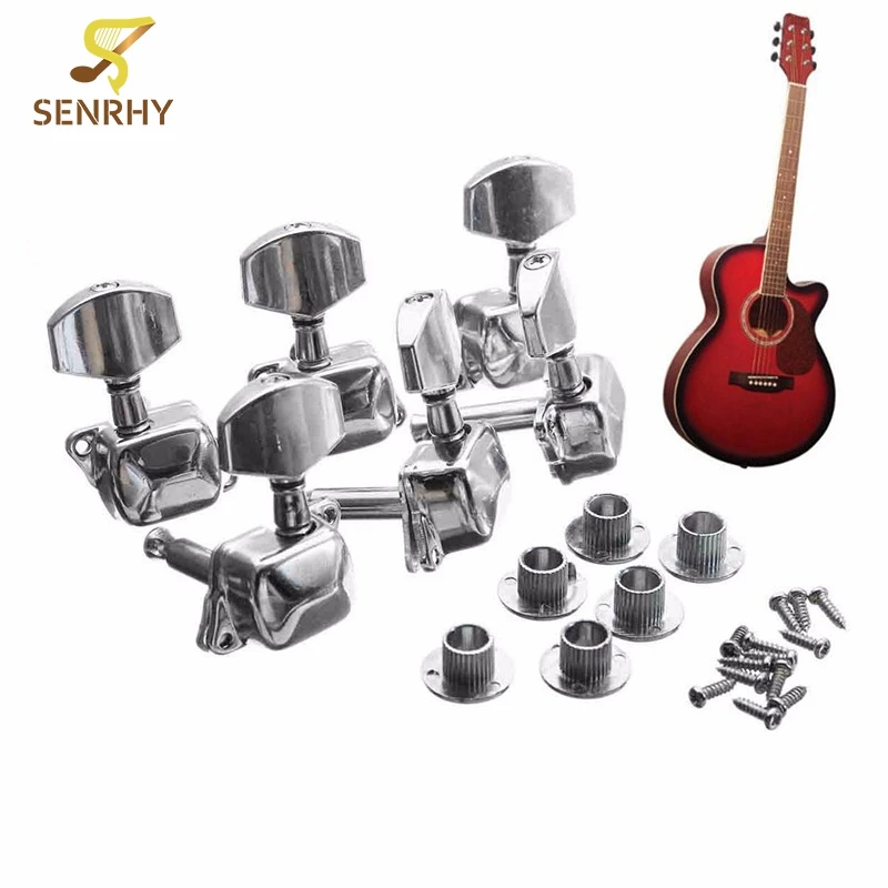 

Hot 6PCS 6L Metal Acoustic Guitar String Semiclosed Tuning Pegs Tuners Guitar Tuning Peg Machine Heads Tuners