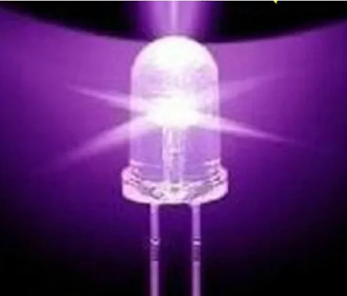 100 шт. супер яркий 5 мм круглый УФ/фиолетовый светодиодный Светодиод F5 светодиодный светильник для DIY светильник s