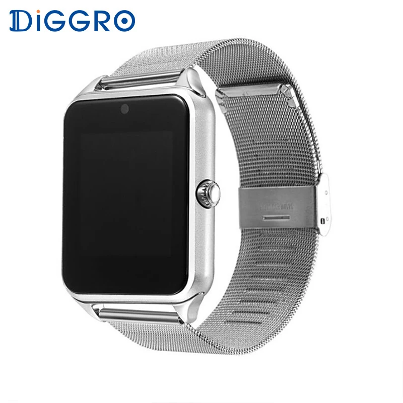 Diggro GT08 плюс металлический ремешок Смарт часы Z60 Bluetooth наручные Smartwatch поддержка Sim TF карты Android часы pk Q9