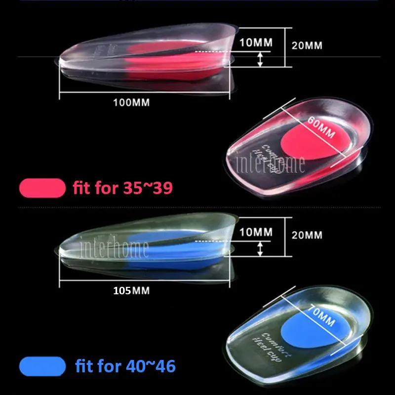 Удобные стельки для снятия боли в пятке, облегчающие боль в ногах, силиконовый гель, защитные подушечки для пяток, поддерживающие обувь, стельки для ухода за ногами