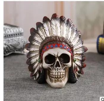 

Resin Indian skeleton head model bar window personality skull display creative handicraft wholesale factory outle