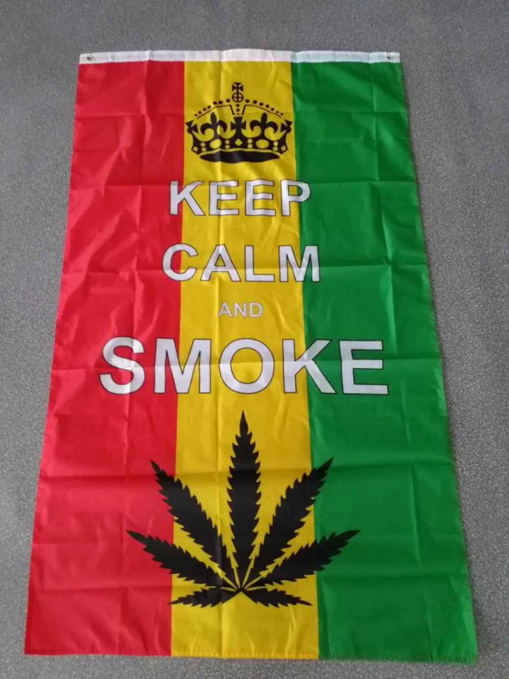 johnin 420 somewhere keep calm and smoke weed Reggae Rasta Leaf Flag For Bar Party Music Festival Tattoo Shop