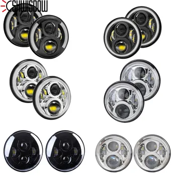 

2X 7 Inch Round LED Headlights Projection Headlight Kit for Jeep Wrangler JK TJ LJ lada niva 4x4 suzuki samurai Hummer H1 H2