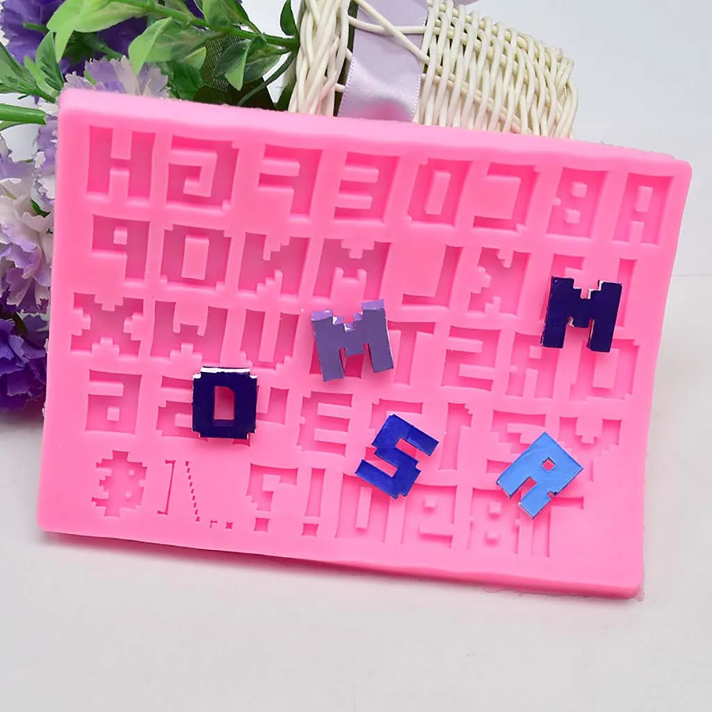 Letter Abc Silicone Fondant Mold Cake Decorating Chocolate Baking