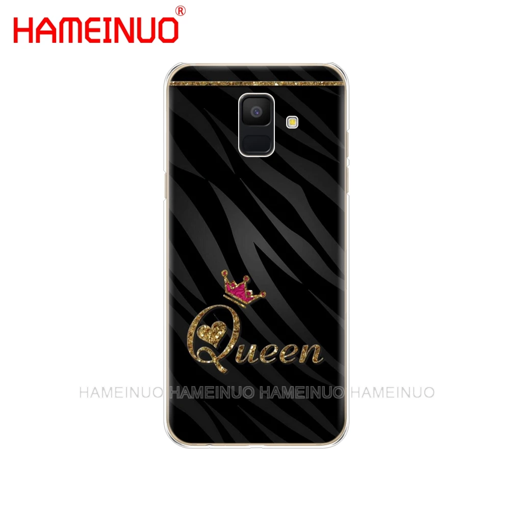 HAMEINUO королева и король корона Coque чехол для телефона для samsung Galaxy J4 J6 J8 A9 A7 A6 A8 PLUS j7 duo защитный чехол