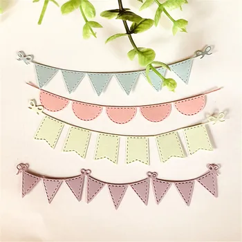 

Flag Banners Metal Craft Cutting Dies Stencils Craft Dies Cut For Card Decorative DIY Scrapbooking Photo Album Paper