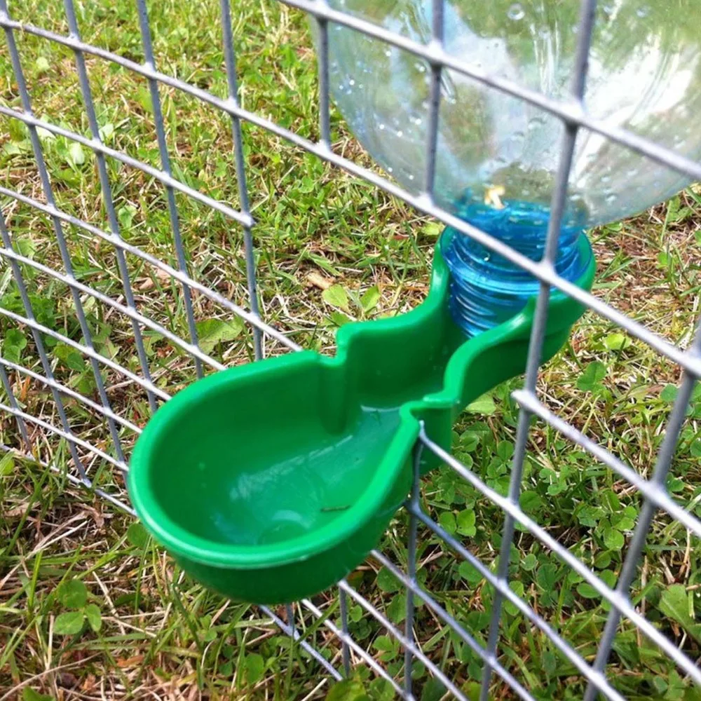 

Pop Water Bottle Fountain Drinker With Spring Hen Quail Chicken Pigeons Bird