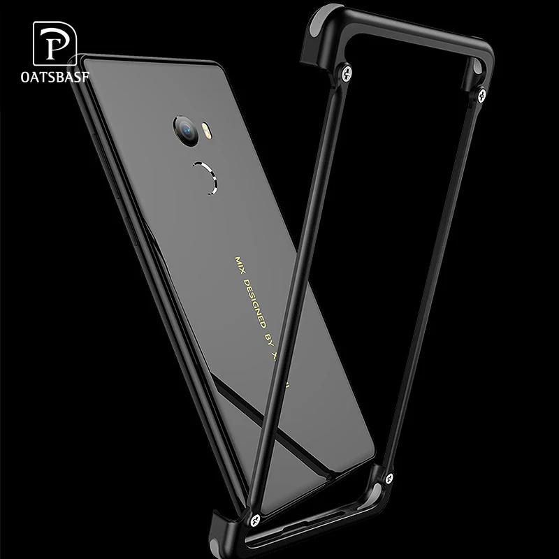 OATSBASF Luxury Airbag Metal Case For Xiaomi MI Mix 2 Case Personality Metal Bumper Cover Slim Case For Xiaomi MI Mix 2S Case