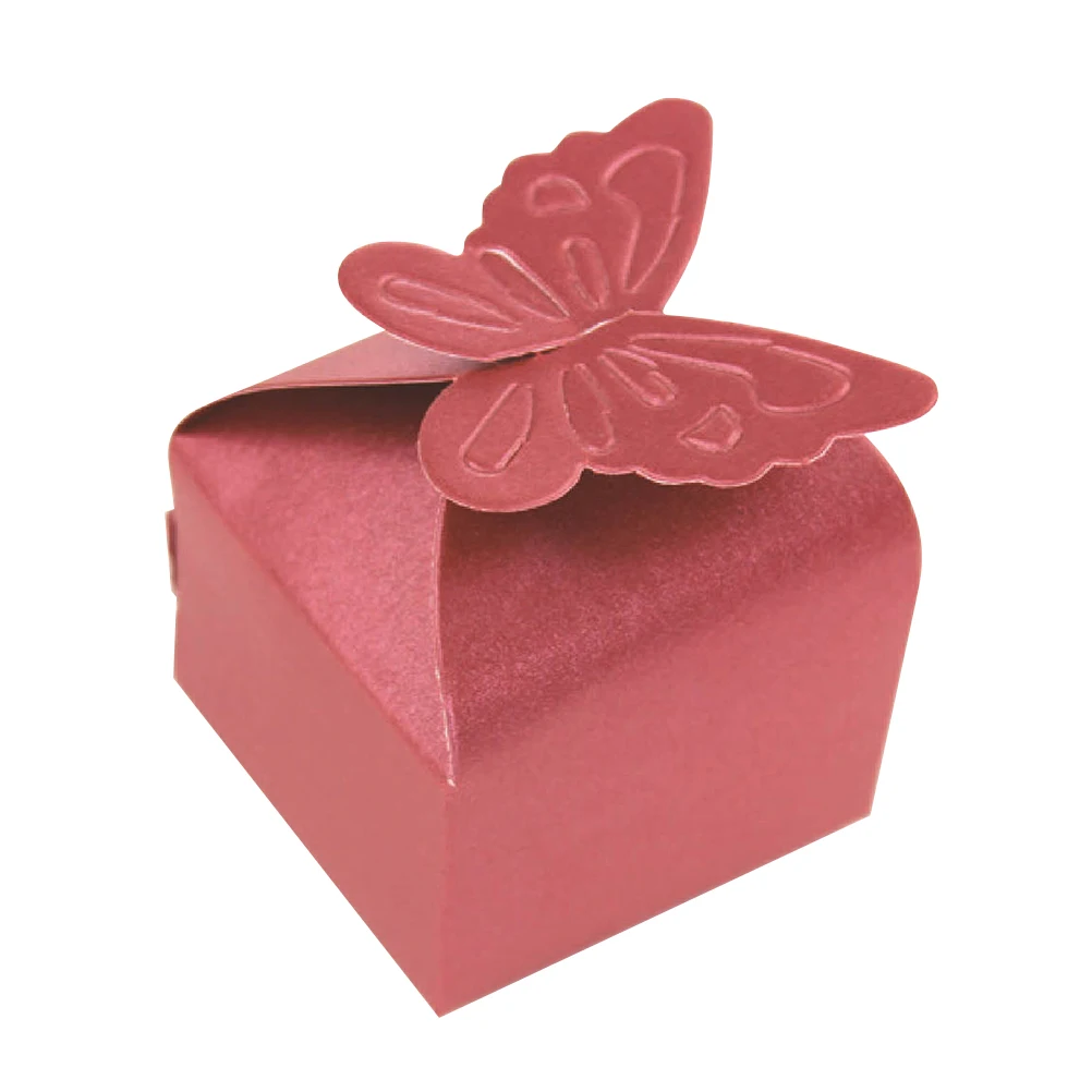 

10pcs Creative Butterfly Candy Box Lovely Iridescent Paper Packaging Gift Boxes Party Supplies For Wedding Birthday Festival