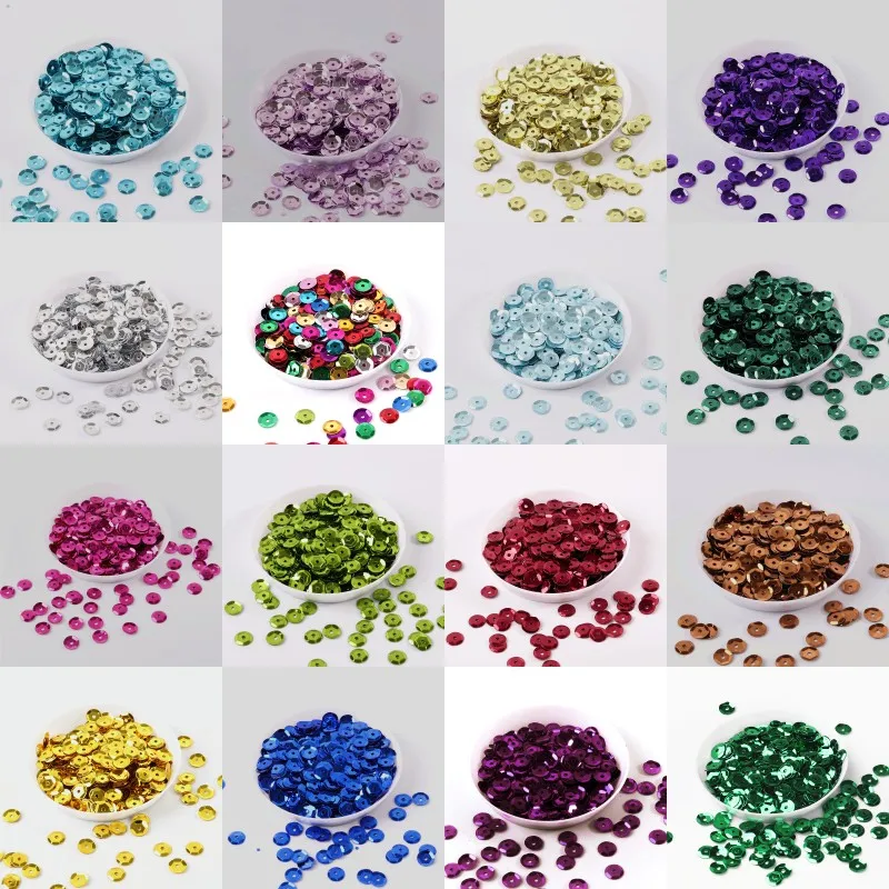 

360pcs/Lot 8mm Cup Round Loose Sequins Paillettes Sewing Craft Silver-based Sequin For Crafts 20 Colors Available Free Shipping