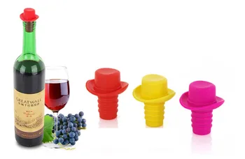 

Silicone Wine Bottle Stoppers Keep Vacuum Sealed Kitchen Bar Tools Spout Liquor Flow Stopper Pour Cap Bottle Cover 500pcs/lot