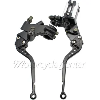 

Standard Handlebar 7/8" 22mm Pump Master Cylinder Kit Reservoir Long Brake Clutch Levers For Honda Kawasaki Yamaha Suzuki