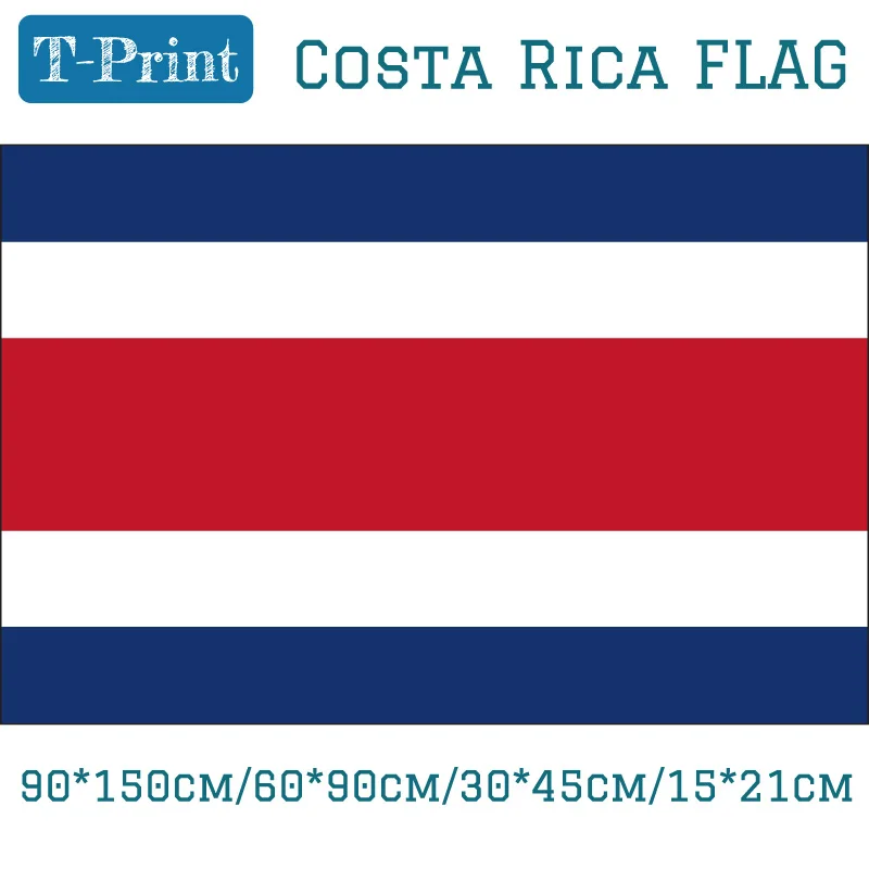 

Free shipping 3x5ft Banners 90*150cm/60*90cm/15*21cm 30*45cm Car Flag Republic Of Costa Rica National Flag