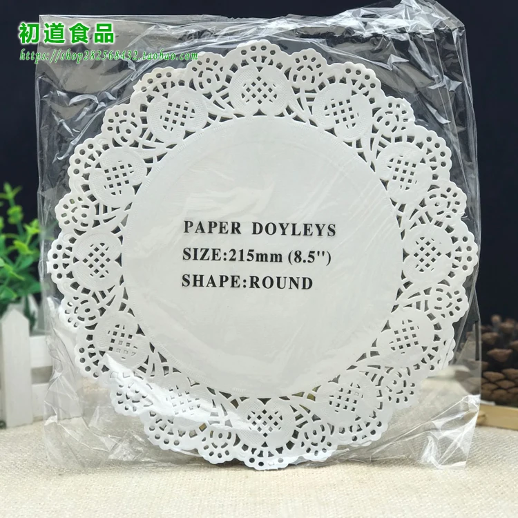 

800Pcs 8" White Round Paper Lace Doilies Hollowed Decorative Paper Doilies Cake Mat Crafts Wedding Party Decoration