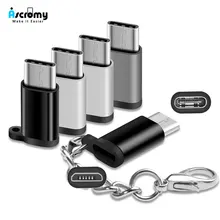 Ascromy USB-C к Micro USB кабель конвертер зарядное устройство Соединительный брелок для Apple iPad Pro 11 12,9 chuwi hi10 type C адаптер