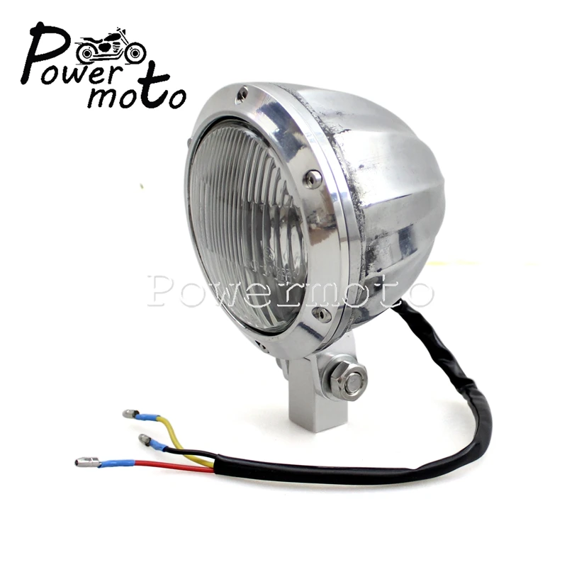 " Emark E4 Винтаж фары 12 v 55/60 Вт HI/короче спереди и длиннее сзади) головка луча света для Chopper Cafe Racer Подставка-поплавок для Go скремблер Триумф XS650