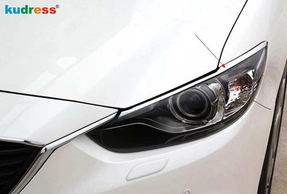 Для Mazda 6 M6 Atenza sedan 2013 2014 2015 АБС хром передняя фара планки ободок лампа для бровей