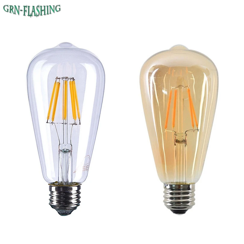 

Edison LED Filament Bulb ST64 4W 6W 8W Vintage Antique Retro Edison Bombillas 220V LED Diode Lampada For Indoor Home Lighting