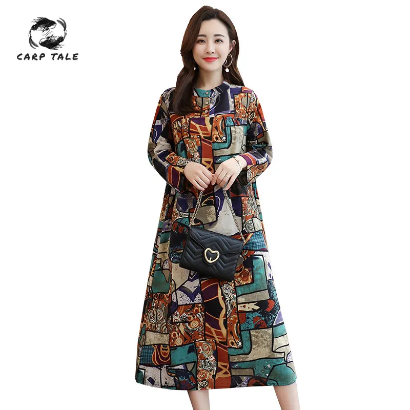 

CARP TALE European Fashion Boho Dress 2019 Summer Style Short Sleeve Large Size Dress Fit M,L,XL,XXL women's clothing