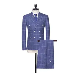Новый Мужская Мода торжественное платье Блейзер смокинг костюм мужской костюм набор мораль Бизнес Нарядные Костюмы для свадьбы
