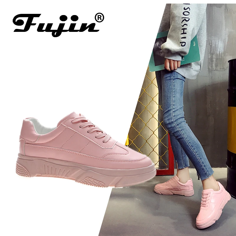 

FUJIN Brand Women Flats Women Casual Sneakers Spring Autumn Female Shoes Lace Up Comfortable for Women Shoes