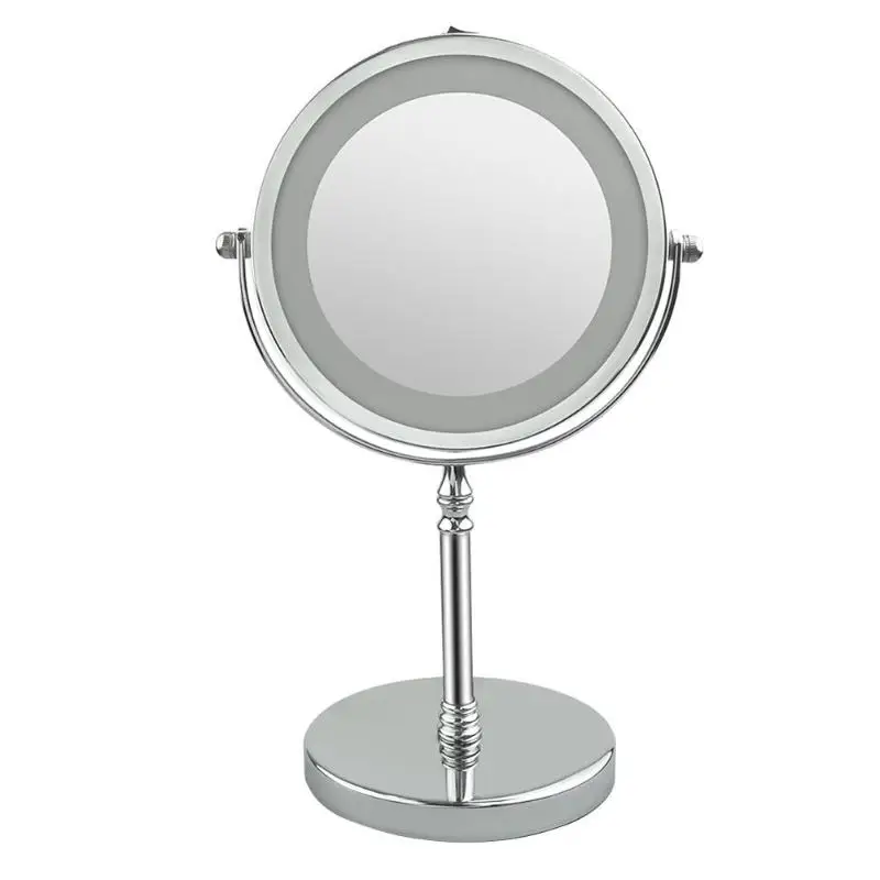 

7 inch 5x Magnification Makeup Mirror Desktop Rotating Makeup Cosmetic Mirrors Dual 2 Sided Round Shape Make Up Mirror