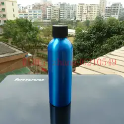 150 мл Алюминиевая синяя бутылка с черная пластмассовая крышка, 150 емкости для косметики мл используется для эфирных масел, фармацевтическое