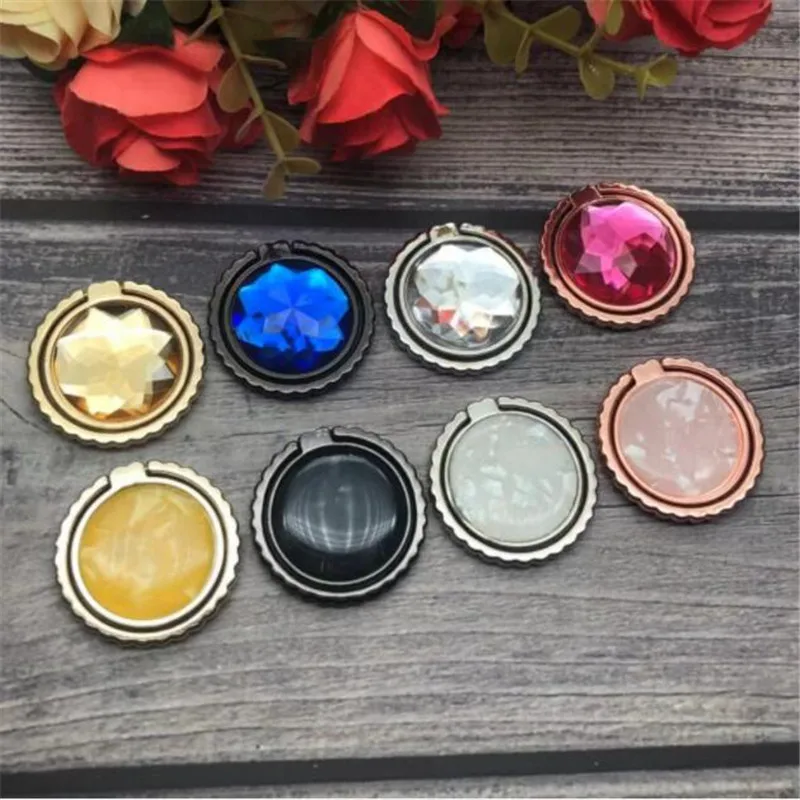 UVR 360 Degree Rotate gem Crystal Holder Finger Ring Mobile Phone Stand Holder For iPhone/Samsung/Xiaomi All Smart Phone Holder