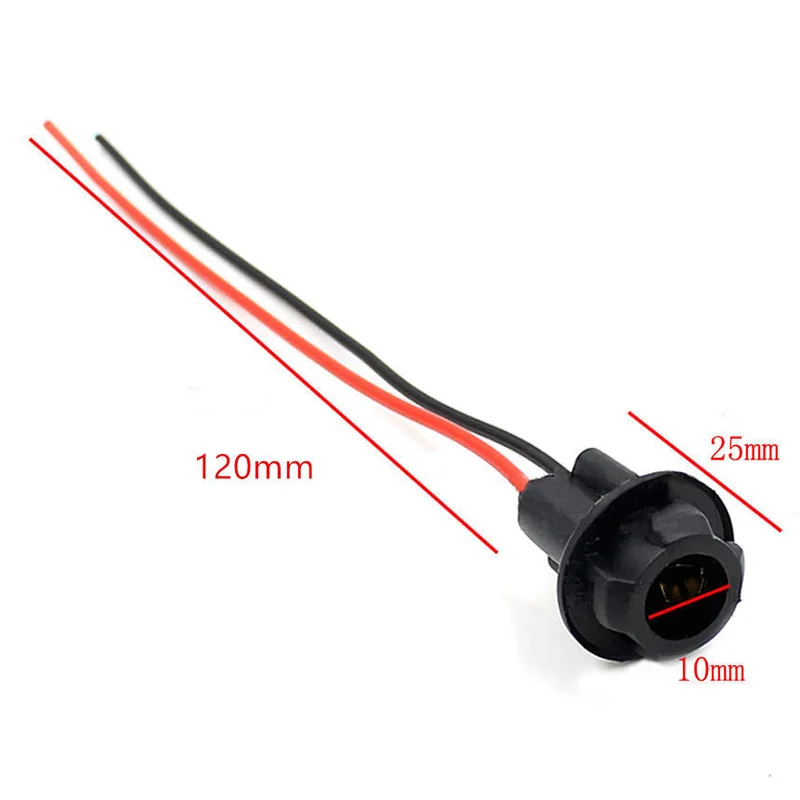 10pcs/set T10 W5W 168 194 Car Socket Connector Extension LED Bulb Wedge Light Base